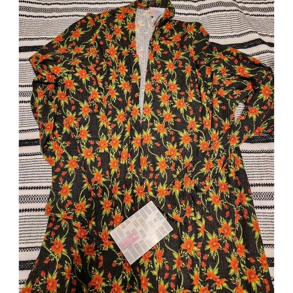 LuLaRoe Sweaters - Lularoe Women's Floral Multicolor Duster Cardigan Sz Medium W/Pockets